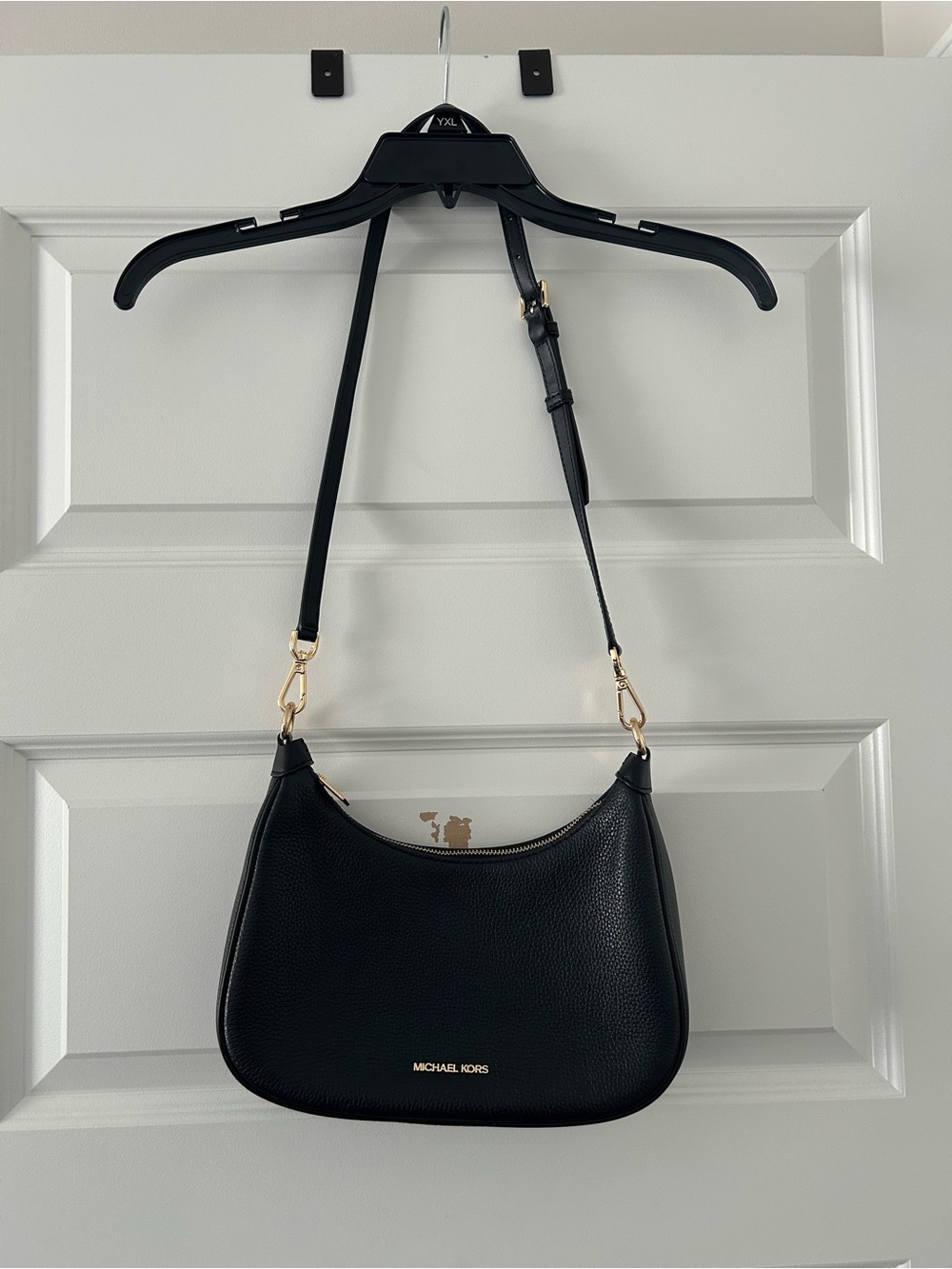 Michael Kors Leather Crossbody Shoulder Bag Black